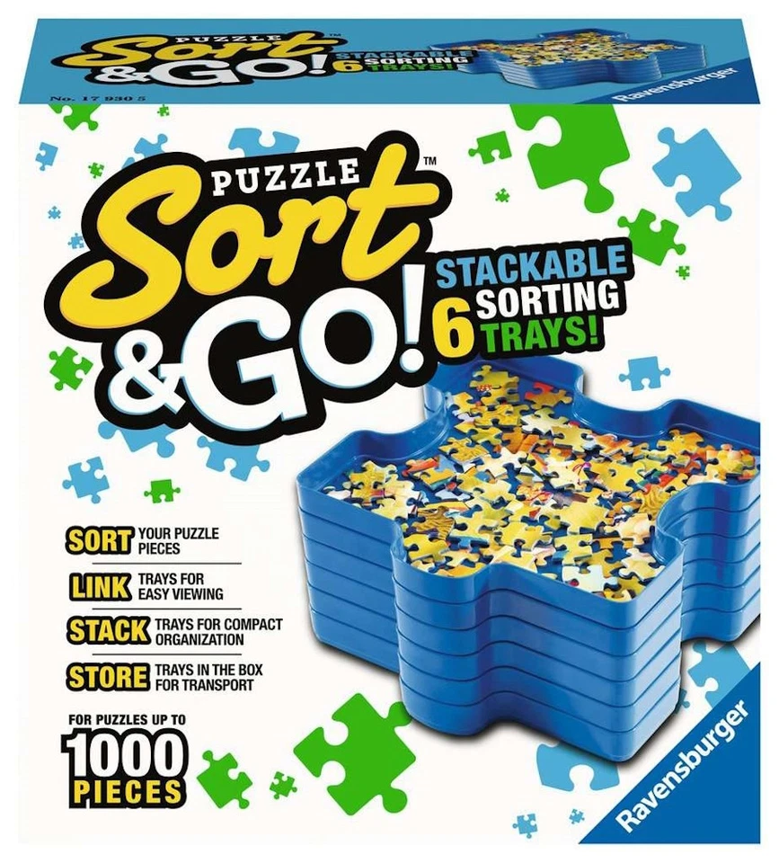 Ravensburger Sort & Go Jigsaw Puzzle - 6 Stackable Sorting Trays Cond