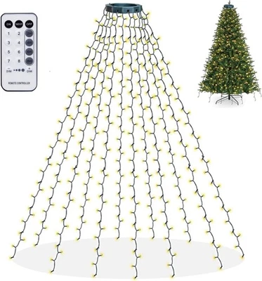Christmas Lights for Tree Top 200 LEDs Christmas Tree Lights with Remote - Image 1 of 4