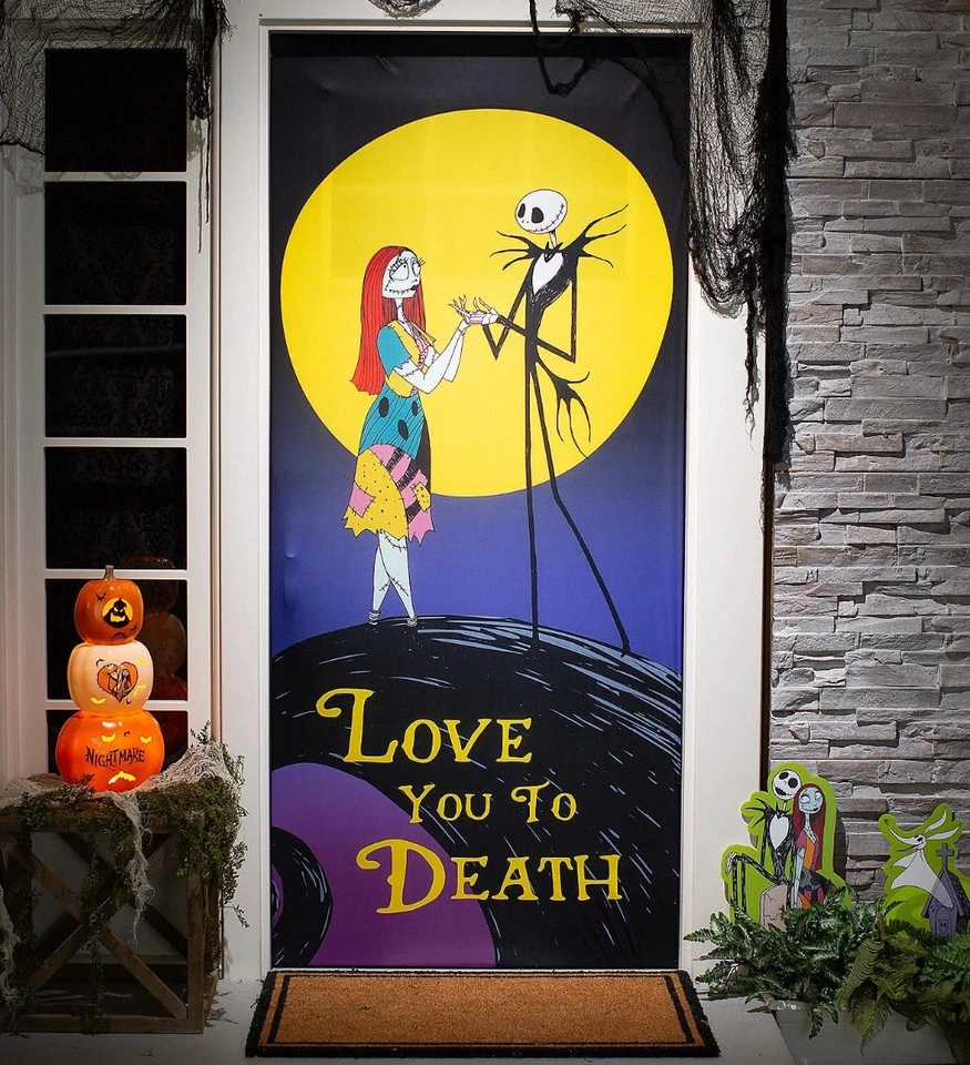 Nightmare Before Christmas Door Hanging, Love You to Death Halloween. New Sealed - Image 1 of 2