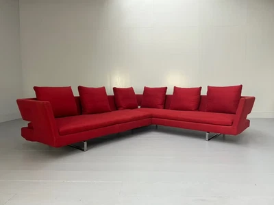 B&B Italia "Arne" 6-Seat L-Shape Sofa - In Red Fabric - Image 1 of 4
