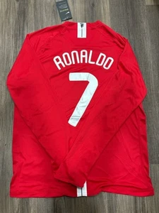 Manchester United Cristiano Ronaldo 2007/08 Nike Long Sleeve Jersey Red NWT 2XL - Picture 1 of 6