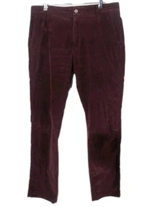 Spoke Build A Sharps Corduroy Chino Trousers Burgundy Red W32 L30 Mens Cords - Picture 1 of 6