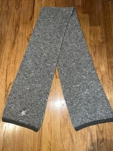 VINTAGE GIESSWEIN KNIT SCARF 100% Virgin Wool Gray 75” x 11” Great Condition! - Picture 1 of 8