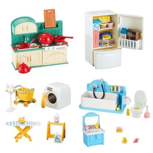 Dollhouse Furniture, Kitchen & Bathroom Toy Set,Fridge Washing Machine Set fo... - Picture 1 of 7