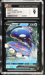 2023 Crown Zenith #037/159 Kyogre V CGC 9 - Picture 1 of 2