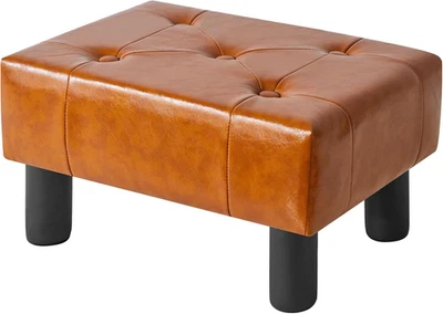 YMYNY Kleine Fußbank, Kunstleder Rechteckiger Sitzhocker Für Wohnzimmer, Pouf Co - Bild 1 von 4