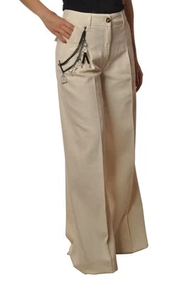 Wide leg jeans for Woman Elisabetta Franchi Cut it 26-27 Color White - Image 1 of 4
