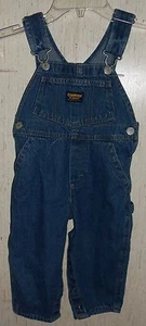 EXCELLENT Oshkosh B'gosh CARPENTER STYLE BLUE JEAN OVERALLS SIZE 2/2T - Picture 1 of 1