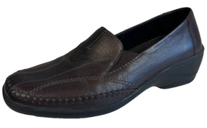Comfortabel Damen Slip-On Slipper Loafer Schuhe Leder Braun Gr. 36 Halbschuhe - Imagen 1 de 5
