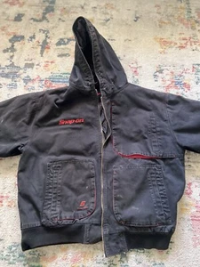 Snap On Tools Hooded Black Canvas Winter Coat Limited Edition Size XL RA 2012 - Picture 1 of 14