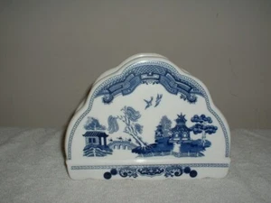 RARE Johnson Bros. Willow Blue 1883 England Napkin Holder - Picture 1 of 2