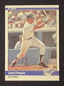 Jack Fimple 1984 MLB Los Angeles Dodgers Catcher Baseball Card Fleer #99 - Picture 1 of 2