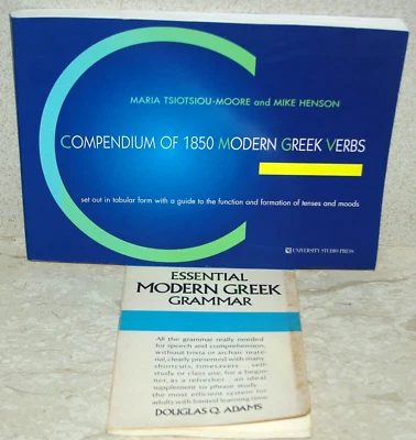 Compendium of 1850 Modern Greek Verbs & Essential Greek Grammar ~ FREEPOST - Image 1 of 4