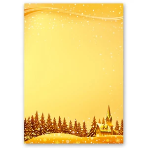 Papier à motif VOEUX FESTIFS 50 feuilles DIN A4 Motif de Noel - Photo 1/6
