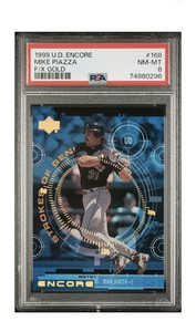 1999 Upper Deck Encore MIKE PIAZZA ENCORE GOLD FX 055/125 PSA 8 POP 1 HOF METS