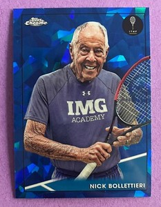 Nick Bollettieri 2021 Topps Chrome Tennis Sapphire Edition Card #7