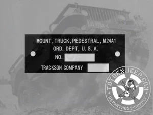 plate plaque LABEL plaquette CRADLE M24A1 ... jeep dodge us ww2 - Picture 1 of 1