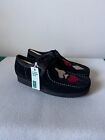 Stussy Clarks Wallabee Shoes - Size 6 - Black Suede - Brand New - Men's