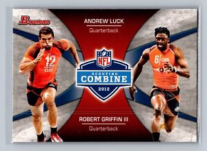 2012 Bowman #CC-LG Andrew Luck / Robert Griffin III Combine Competition
