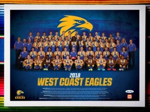 Póster enmarcado 2018 West Coast Eagles AFL Premiers - 84 cm x 59,5 cm x 3 cm - Imagen 1 de 3