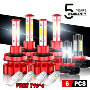 For Toyota Tacoma 2016-2022 LED Headlight High Low Fog Light Bulbs Combo Kit - Foto 1 di 19