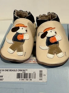 Robeez Baby Boy Golf Hole In One Beagle Dog Soft Sole Shoes size 6 to 12 months - Picture 1 of 8