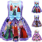 Hocus Pocus Printed Tutu Party Dresses Costume Fancy Dress Kids Girls Schoolお