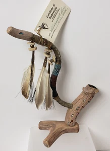Pipa espiritual navajo Margaret Pino artista hecha a mano auténtica 11 x 7 x 4 etiquetada - Imagen 1 de 14