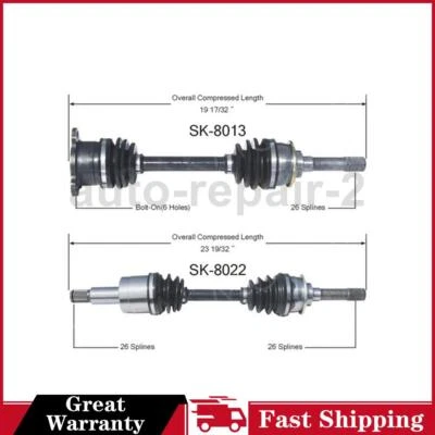 Eje delantero izquierdo derecho CV para Suzuki Sidekick TrakMotive 1996~1998 Foto 1 de 3