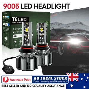 2pcs 9005 Hi Beam LED Headlight Globes For Ford Falcon FG-X Sprint 2016-2017 - Picture 1 of 12