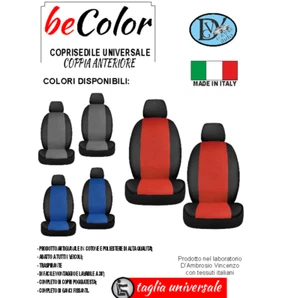 coppia coprisedili anteriori in cotone made in italy - Imagen 1 de 6