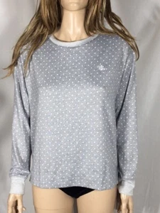 Ralph Lauren Lounge-Pijamas grau gepunktet Damenoberteil Größe Small neu mit Etikett - Bild 1 von 7