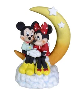 Disney Mickey and Minnie Moon Music Box “When You Wish Upon a Star” - Picture 1 of 5