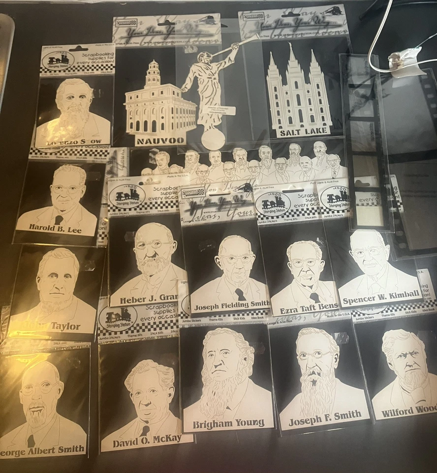 Large LDS / Mormon Scrapbooking Sticker Lot – Stamping Station – Prophets + Temp - Image 1 of 4