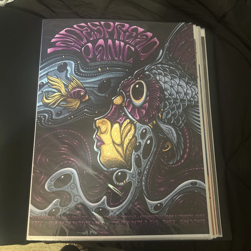 PÓSTER DE LÁMINA DE DONUT de pánico generalizado San Agustín FL 2025 - COMO NUEVO - Jeff Wood Foto 1 de 1