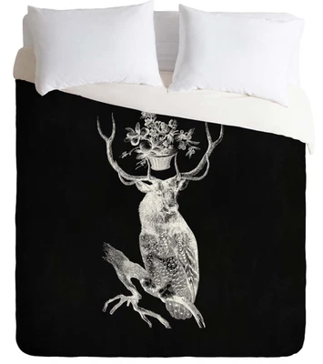 Funda nórdica Deny Designs Iveta Abolina Deerbird solamente, King Foto 1 de 4