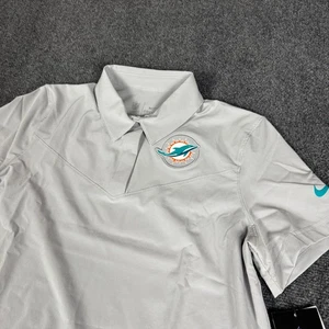Women's L - Nike Miami Dolphins Sideline Performance Polo On Field Dri-Fit NWT - Picture 1 of 11