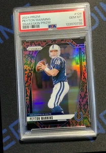 2024 Panini Football Prizm Peyton Manning Snakeskin #126 PSA 10 GEM MINT Colts - Picture 1 of 2