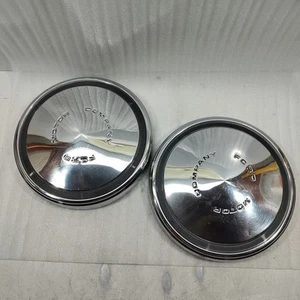 1968-1973 10.5” Ford Motor Company Dog Dish Hubcaps (2) Chrome F100 OEM Original - Picture 1 of 14