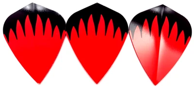 DartsClearance Strong Kite Shape Dart Flights 10 Set pack Red Black BRITISH MADE - Image 1 of 4