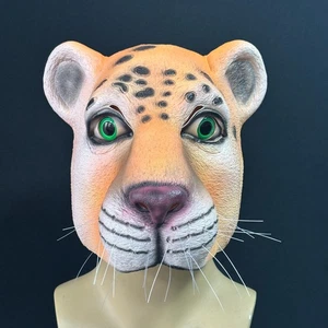Mascarada de Halloween Látex Fantasía Animal Leopardo Cabeza Máscara Carnaval Fiesta Juegos con disfraces - Imagen 1 de 6