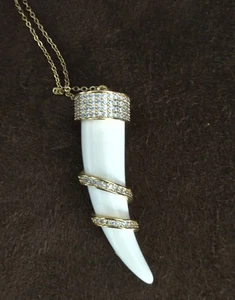 Lucite Kunsthorn abnehmbare Anhänger Halskette mit Strass - Bild 1 von 3