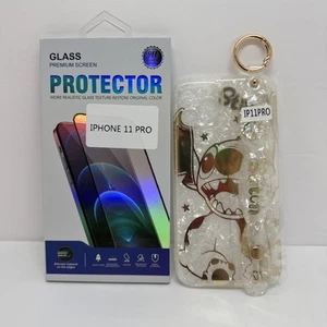 Disney Stitch Cartoon Phone Case For iPhone 11 Pro and Screen Protector New - Picture 1 of 3