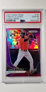 2020 Panini Prizm Purple Prizms #181 Yordan Alvarez RC Rookie PSA 10 POP 27 - Picture 1 of 3
