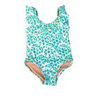 NWT J Crew Crewcuts Girls One Piece Swimsuit Ruffles Size 2 Toddler Floral