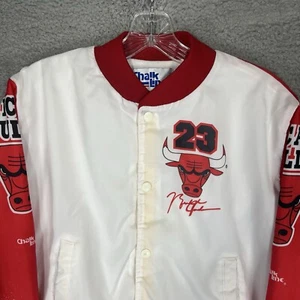 Vintage Michael Jordan Jacke Youth Extra Large Red Chicago Bulls Chalk Line 23 - Bild 1 von 9