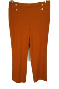 Calvin Klein Gingerbread Straight Legs Career Pant Mid Rise Women Size L - Picture 1 of 7