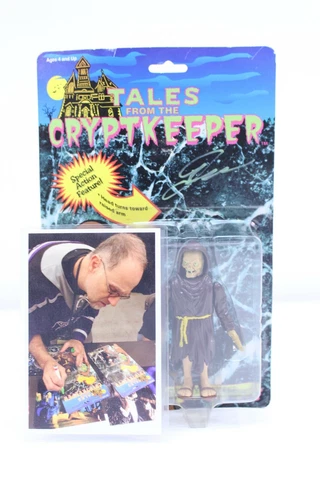 Signed Autographed Action Figure Ace Toys Tales From The Crypt Keeper VTG Horror Cover