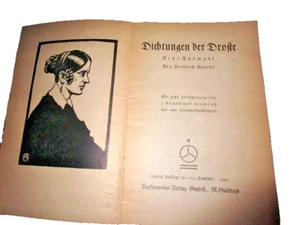 Antique German Poetry /Dichtungen der Droste 1923 - Picture 1 of 6