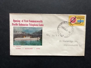 NZ 1963 Commonwealth Cable FDC, SMC brand, Christchurch CDS pmk(NZF1314) - Picture 1 of 2